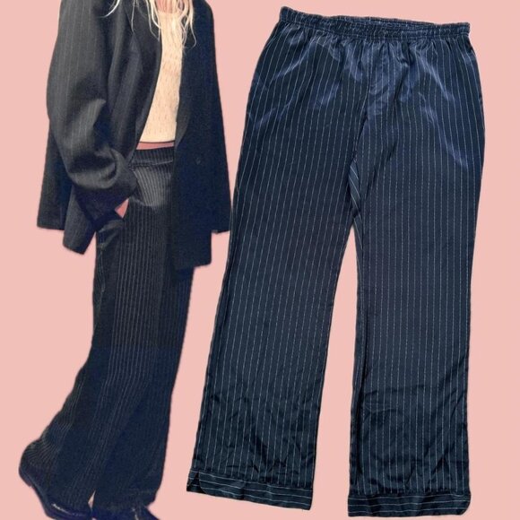 Jacob Satin Pinstripe Trousers – Luxe &Timeless - Picture 1 of 8